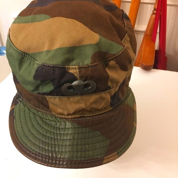 USGI Propper International 1980s BDU Woodland Combat Patrol Cap Ear Flaps Sz 7.5 - Picture 1 of 4
